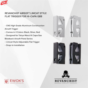 revanchist airsoft limcat style flat trigger for hi capa gbb